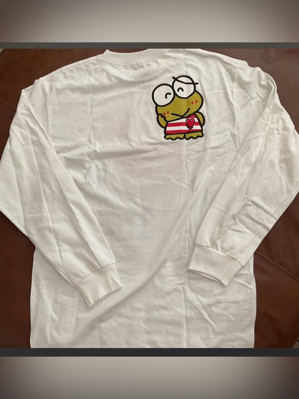 Keroppi × Emotionally Unavailable white long sleeve shirt